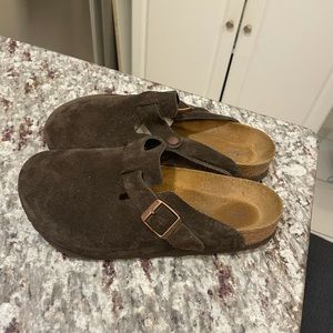 Birkenstock Boston Suede Leather- Mocha.